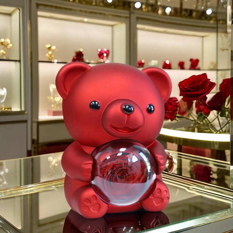 Forever Rose Bear - W/ Promise Ring
