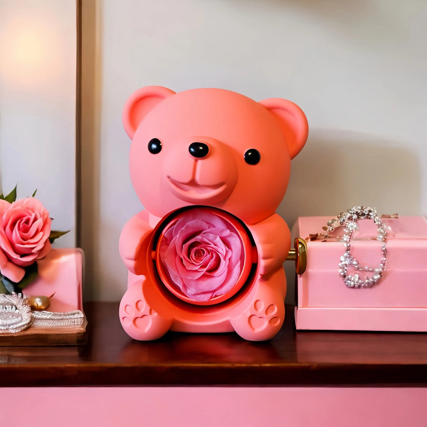 Forever Rose Bear - W/ Promise Ring