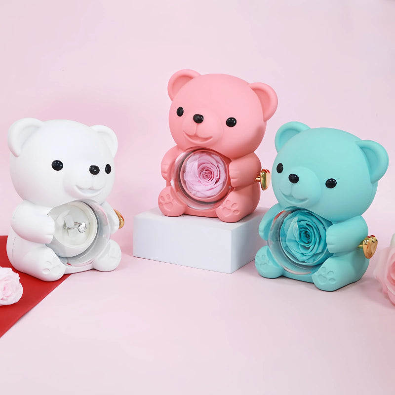 Forever Rose Bear - W/ Promise Ring