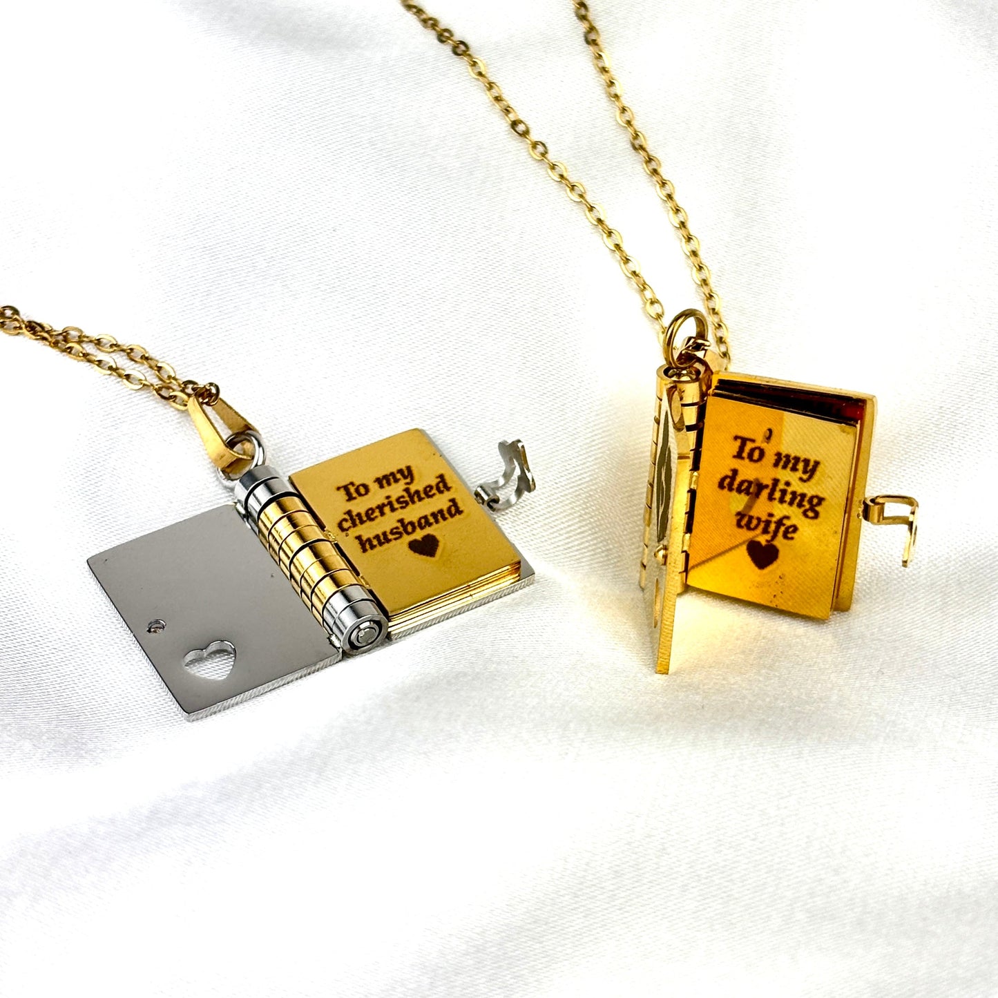 Custom Necklace -Love Book Secret Message