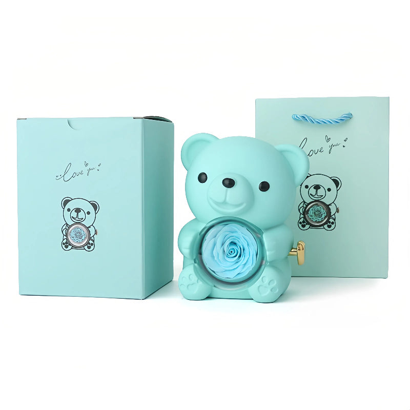 Forever Rose Bear - W/ Promise Ring