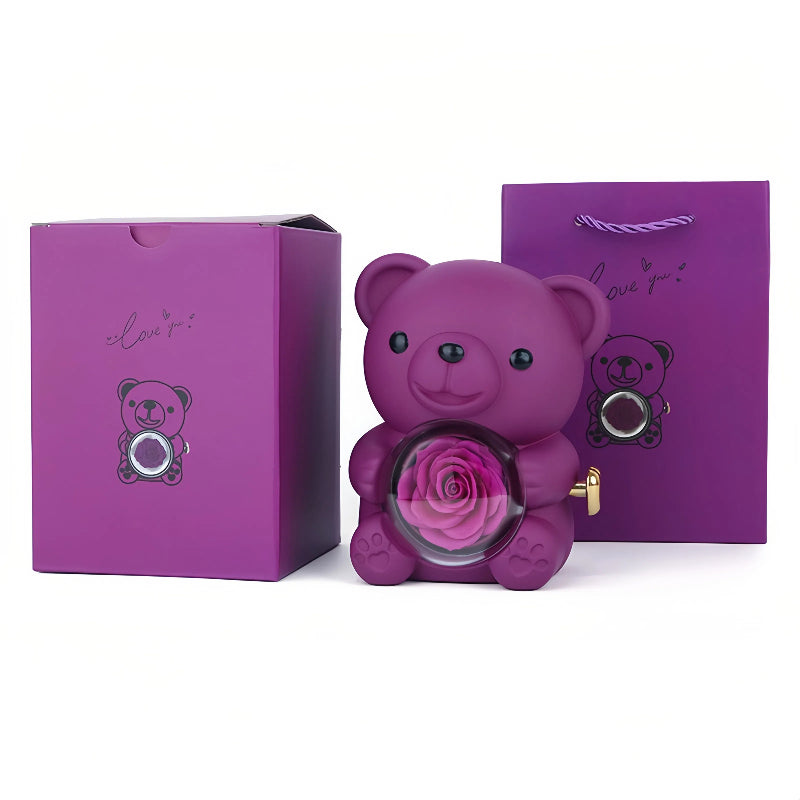 Forever Rose Bear - W/ Promise Ring