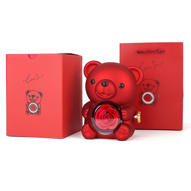 Forever Rose Bear - W/ Promise Ring