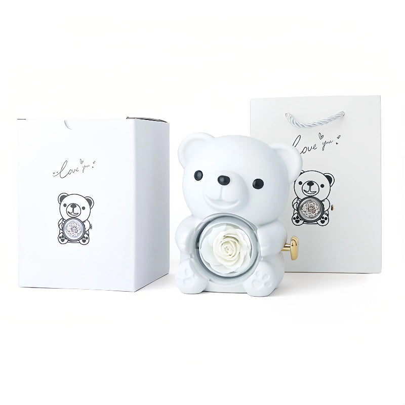 Forever Rose Bear - W/ Promise Ring