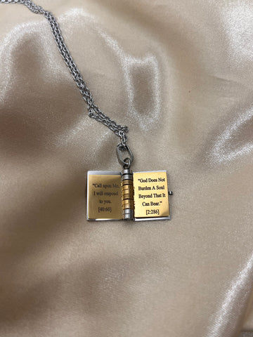 Custom Necklace -Love Book Secret Message
