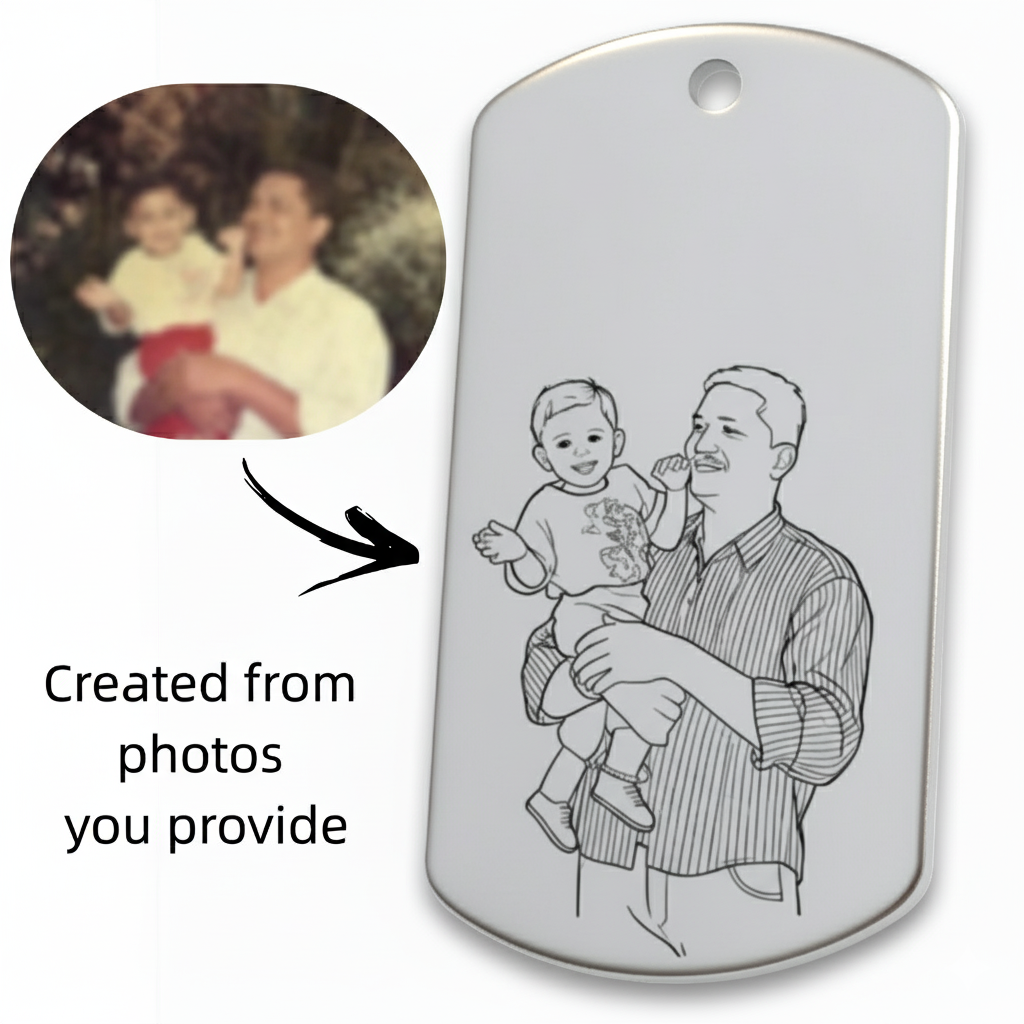 “Dad” Custom Keychain - Charm