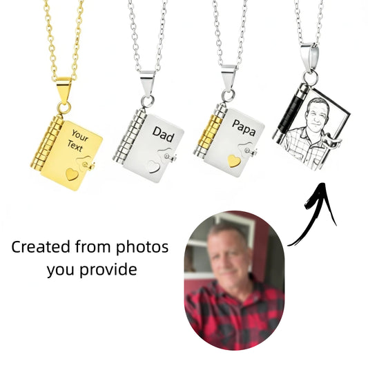 “Dad” Custom Necklace - Books