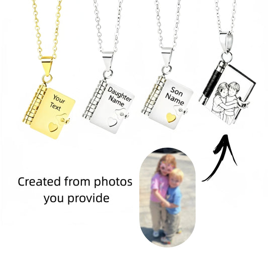 “Family” Custom Necklace - Books