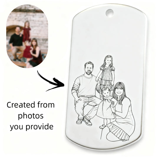 “Family” Custom Keychain - Charm