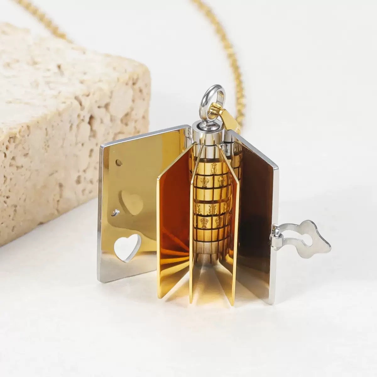 Custom Necklace -Love Book Secret Message