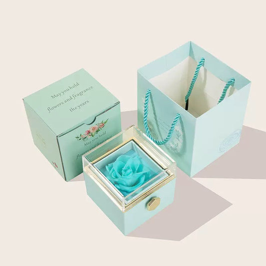 Rotating Forever Rose Box - Engraved